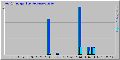 Hourly usage for February 2026