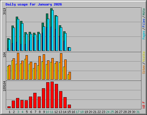 Daily usage for January 2026