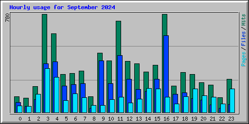 Hourly usage for September 2024