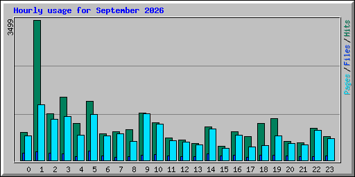 Hourly usage for September 2026