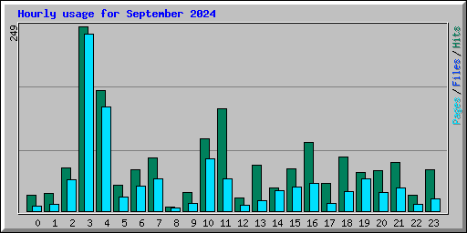 Hourly usage for September 2024