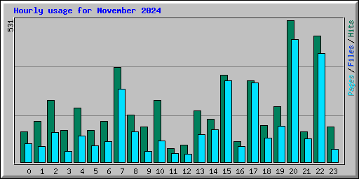 Hourly usage for November 2024