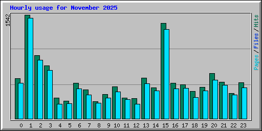 Hourly usage for November 2025