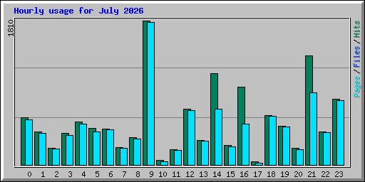 Hourly usage for July 2026