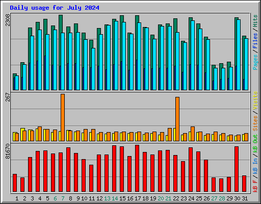 Daily usage for July 2024