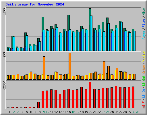 Daily usage for November 2024