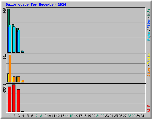 Daily usage for December 2024