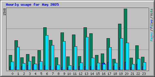 Hourly usage for May 2025