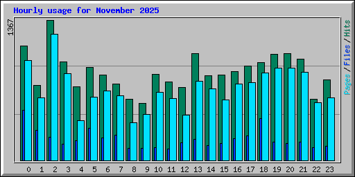 Hourly usage for November 2025