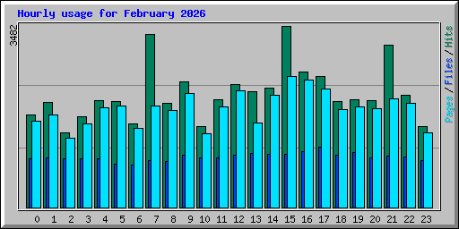 Hourly usage for February 2026