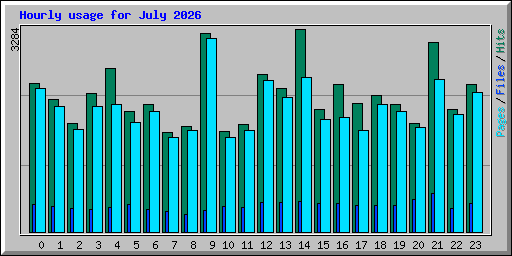 Hourly usage for July 2026